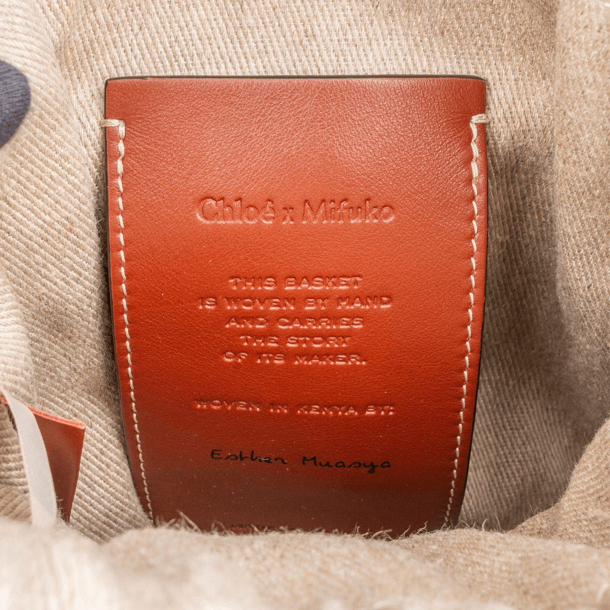 Chloé Small Woody Basket Raffia — fotografie 2