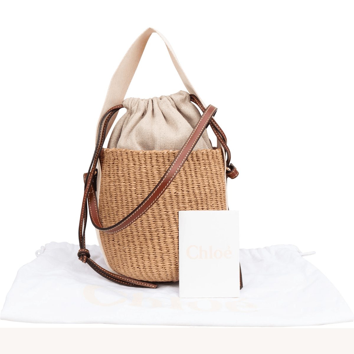 Chloé Small Woody Basket Raffia