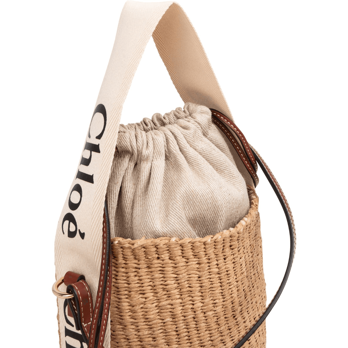 Chloé Small Woody Basket Raffia — fotografie 7